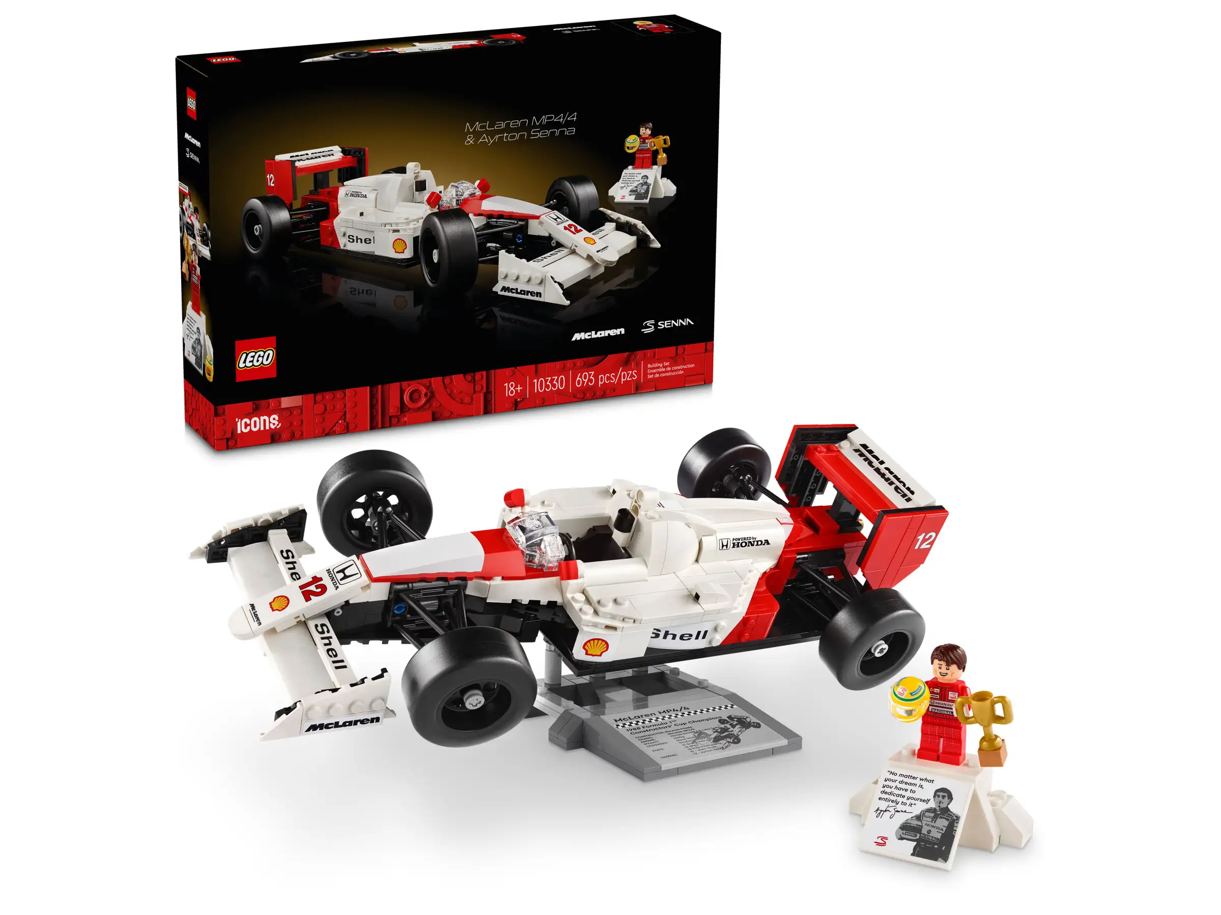LEGO Icons  McLaren MP4/4 en Ayrton Senna 10330 - RaceRevolution